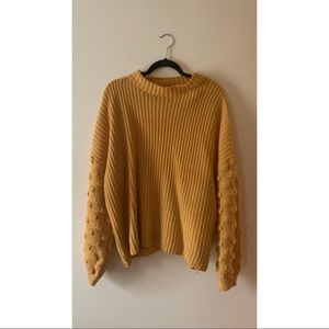 &merci bubble sleeve golden sweater